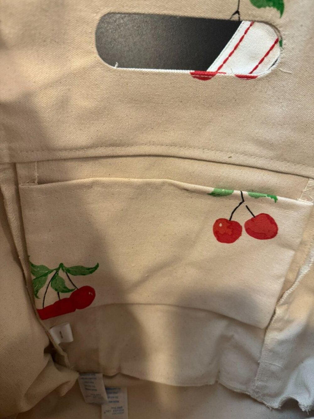 Cherry Canvas Tote Bag - Picture 3 of 5